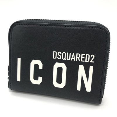 DSQUARED2 BE ICON Chain Bifold Wallet Black S82WA0039 - Used