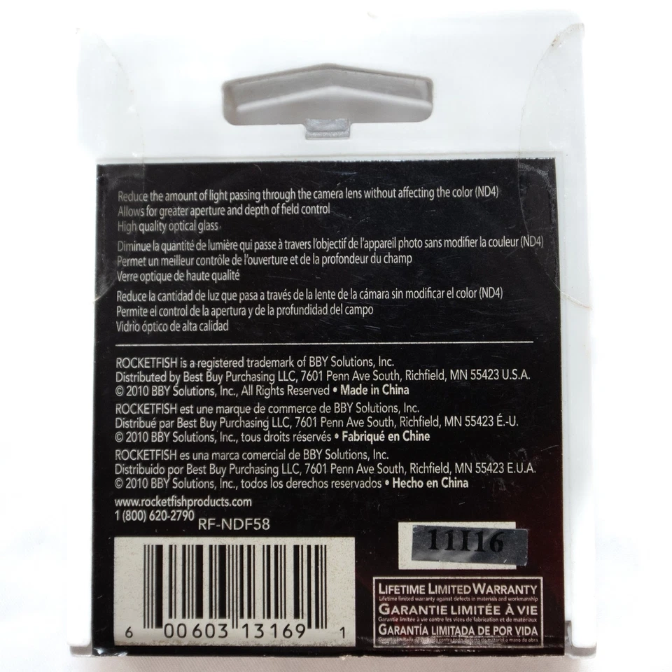 RocketFish 58mm Neutral Density Filter (RF-NDF58) - Image 2 of 4