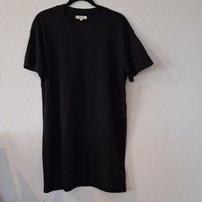 Madewell Black 100% Cotton Jersey T-Shirt Dress L Knee Length Crew Neck M2242