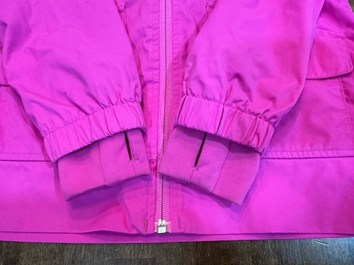 IVIVVA by Lululemon Girls Size 6 Soft Shell Lined Rain Jacket Hooded Thumbholes - Picture 3 of 12