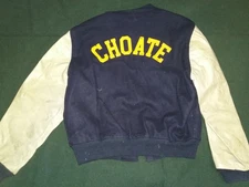 Vintage Choate School Wool and Leather Champion Varsity Jacket Medium RARE VGC