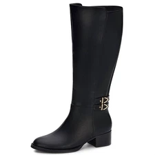 Andrea Women's Tall Riding Boots With Elastic On Shaft Size 6