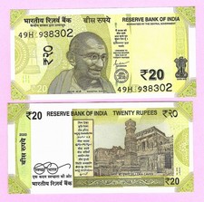 INDIA 20 Rupees 2020 p110 UNC  (TK 19 126)