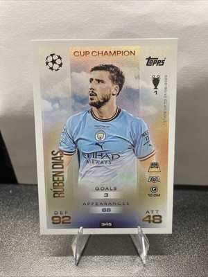 TOPPS UEFA CHAMPIONS LEAGUE CARD 2025-26 RUBEN DIAS #345 CUP CHAMPION CITY