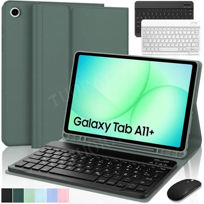 Für Samsung Galaxy Tab A11+ Plus 11" 2025 Bluetooth QWERTZ Tastatur Hülle Maus - Bild 1 von 4