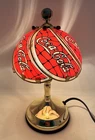 Vintage Coca Cola Tiffany Style Glass Shade Touch Table Lamp Retro 1999 Gorgeous
