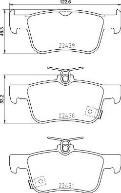 2X Brembo Bremsbelagsatz, Scheibenbremse P 28 089 FüR Honda-image