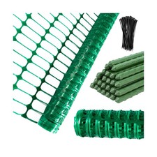 Plastic Fencing Temporary Fence,Snow Fence 4x100 with Stakes,Garden Fencings ...