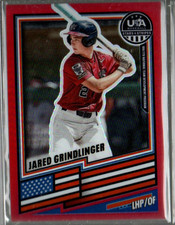 2026 USA Baseball Stars and Stripes Prizm Prizms Red Jared Grindlinger /399