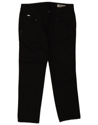 Gas Womens Straight Chino Trousers W31 L27 Black Cotton BM27