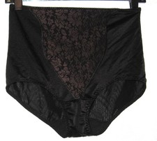 NEW X-LARGE BALI BLACK LIGHT TUMMY CONTROL LACE PANEL BRIEF PANTIES