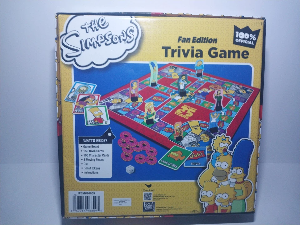 The Simpsons Fan Edition 25th Anniversary Trivia Board Game New Unused - Image 2 of 4