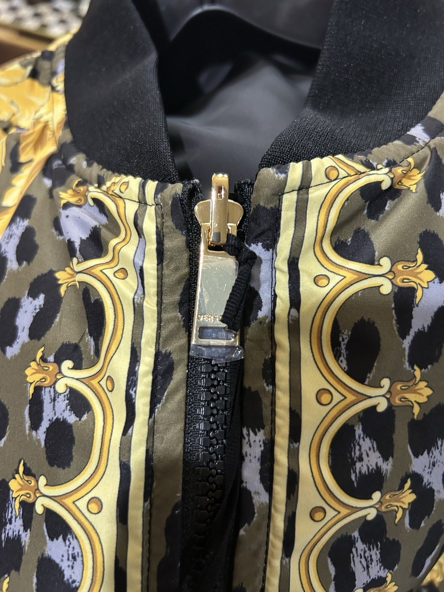 Men's Versace Barroco Print Reversible Bomber Jacket Size 52/Xl