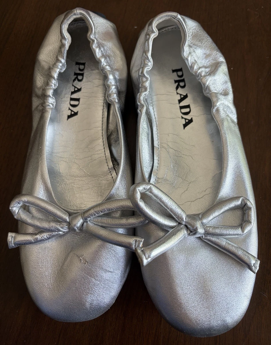 PRADA Silver Flats for Women for sale | eBay