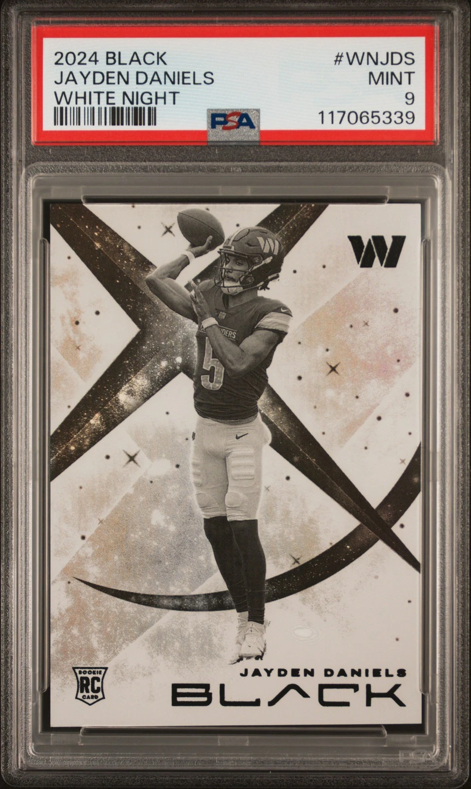 Jayden Daniels Panini Black White Night #WNJDS Base