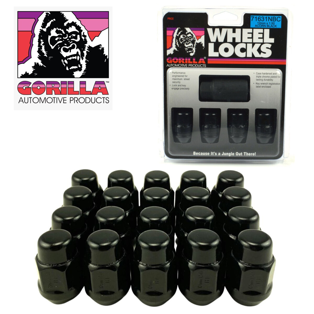 Gorilla Lug and Lock 12mm x 1.50 Acorn Gorilla Lug and Lock 12mm x 1.50 Acorn