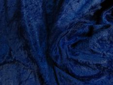 PANNESAMT Samt in ROYAL BLAU Stoff Stoffe Meterware NEU - Main Image