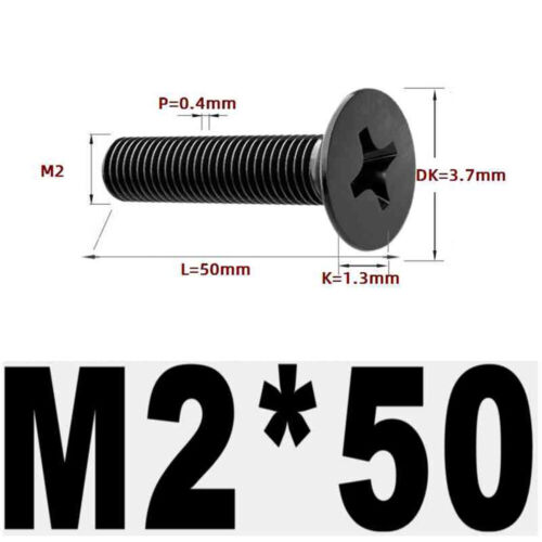 Black 304 Stainless Steel Cross Countersunk Head Screws Flat Head Long Screws - Picture 39 of 202