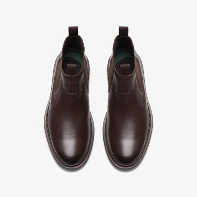 Clarks Mens Burchill Up Brown Leather Pull On Boots Shoes 261794027110 Size 12 Clarks Men main image 2