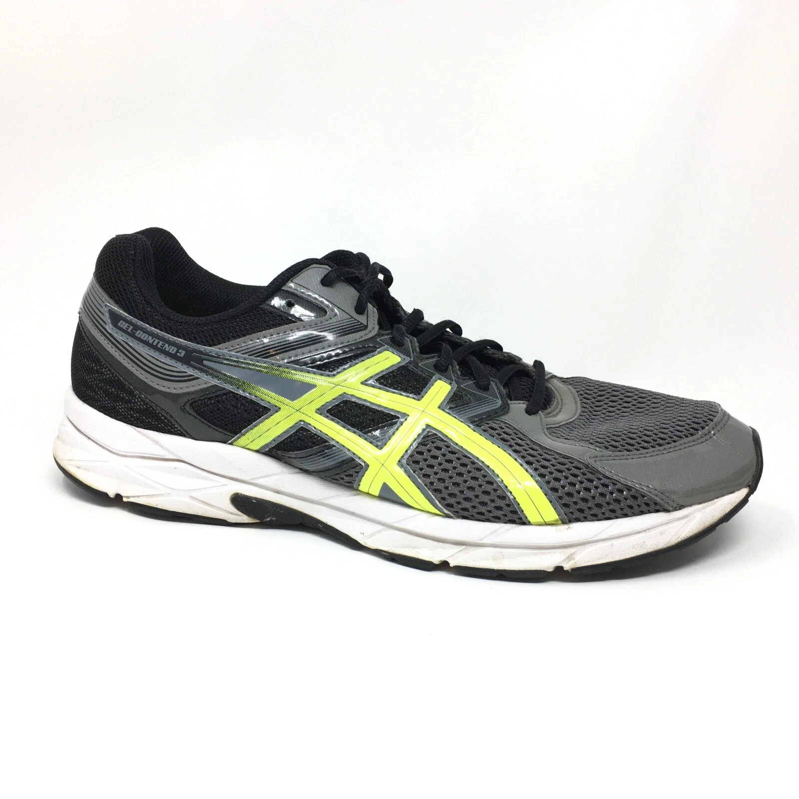 Scarpe da corsa Asics Gel Contend 3 sneakers uomo taglia 10 5 4E grigio verde atletiche
