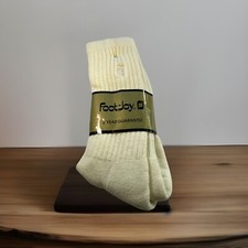 VTG Footjoy Socks Golf Crew Cushion Sole Bulk Orlon 10-13 Yellow USA Made 90's