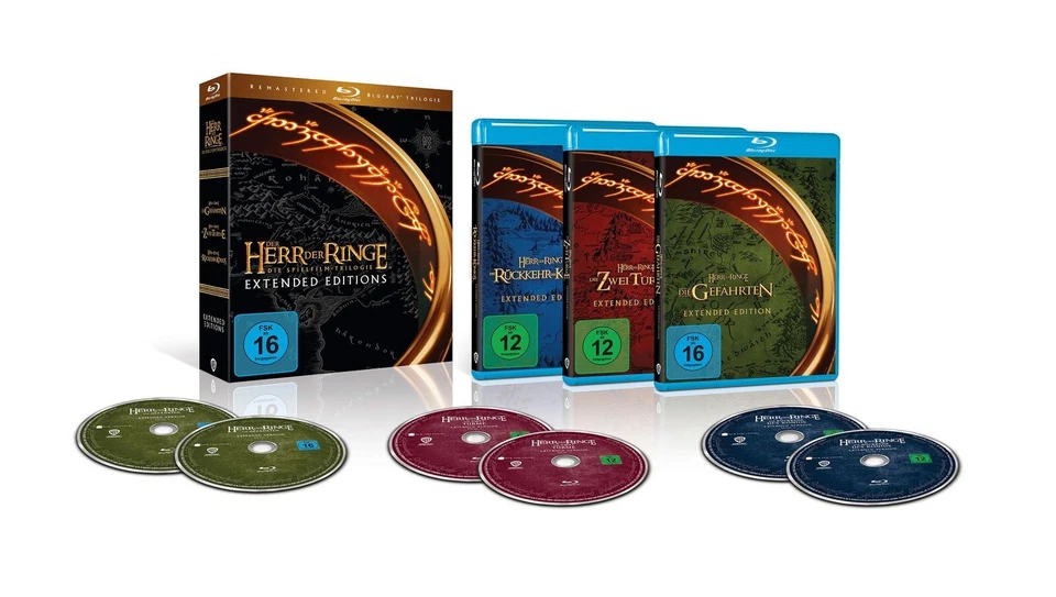 Der Herr der Ringe - Teil: 1 - 3 als Extended Cut (2001/03)[6 Blu-ray's/Neu/OVP - Bild 2 von 4