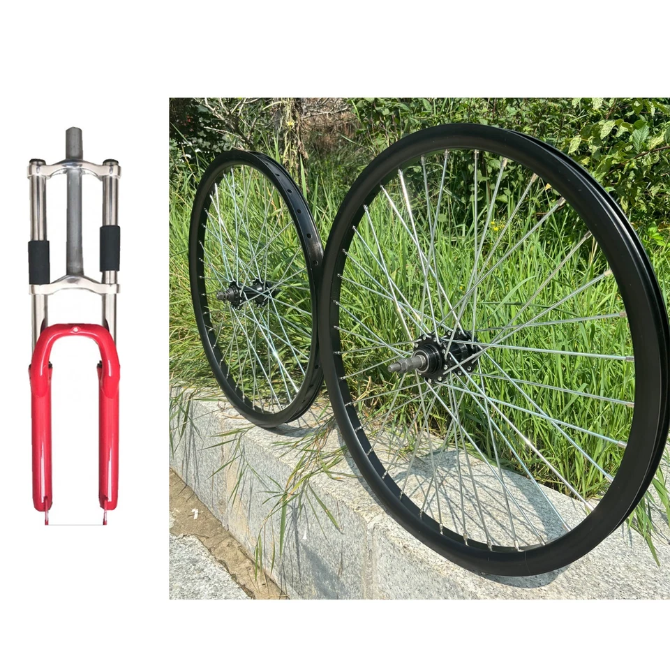 DONSP1986 26" Bike Suspension Red Fork, 1-1/8" Threadless w/ Mag/Spoke Wheel - Image 2 of 4
