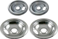 316048413 316048414 Frigidaire Replacement Drip Pan Set, Two 6-Inch, Two 8-Inch