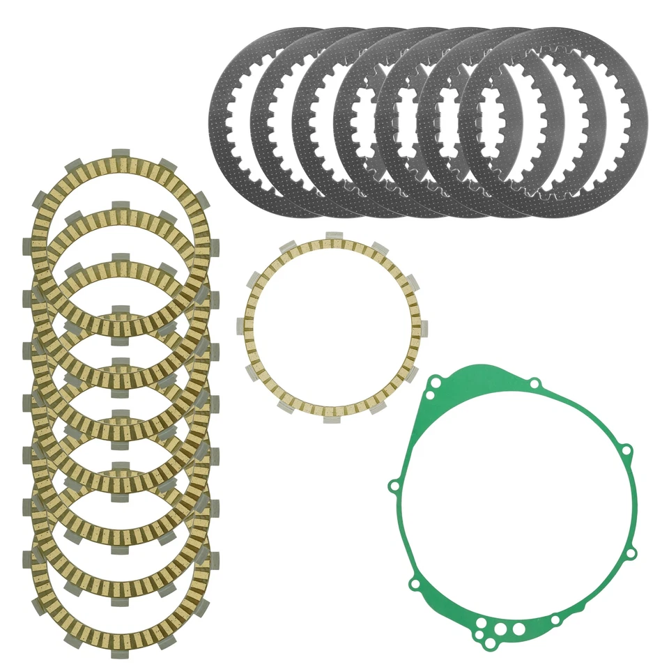 Clutch Friction Steel Plates and Gasket Kit for Yamaha R1 YZF-R1 YZFR1 1999-2003 Foto 4 de 4