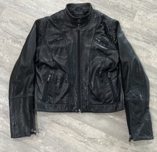Envy By Knoles & Carter Italian Lamb Skin Black Wm Leather Jacket Large - Lined