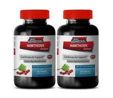 natural dietary supplement - HAWTHORN EXTRACT 665mg - 2 Bottles 120 Capsules