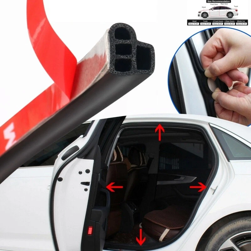 Tira universal de sellado de puerta para auto de 32,8 pies impermeable insonorización Foto 2 de 4