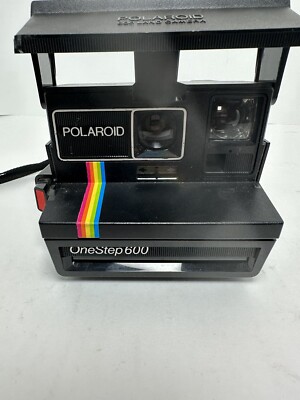 Polaroid Camera One Step 600 Land Instant Rainbow Stripe with Strap  Untested
