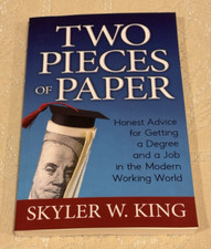 Two Pieces of Paper signed by author Skyler W...