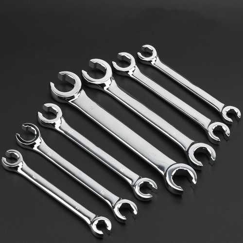 Flare Nut Wrench 6 Point Metric Spanner Fuel Hydraulic Fluid Line Hand Tools - Picture 1 of 27