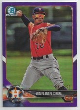 2018 BOWMAN CHROME PURPLE REFRACTOR PROSPECT MIGUELANGEL SIERRA #'d 041/250