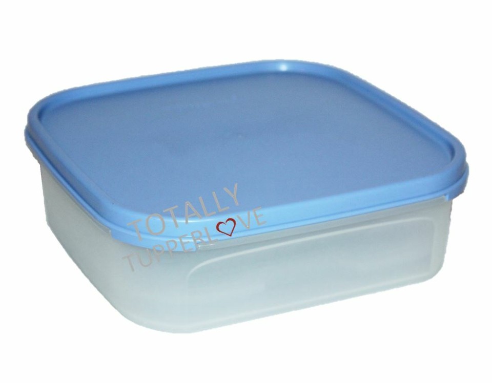 Tupperware #1 Square Modular Mates 5 Cups w/ Grid True Blue Vintage | eBay
