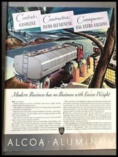 1937 Alcoa Aluminum Gas Truck Vintage Advertisement Print Art Car Ad Poster LG86