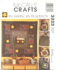 McCalls 3323 An American Tradition Christmas Quilt Apron Pillow Tote Pattern