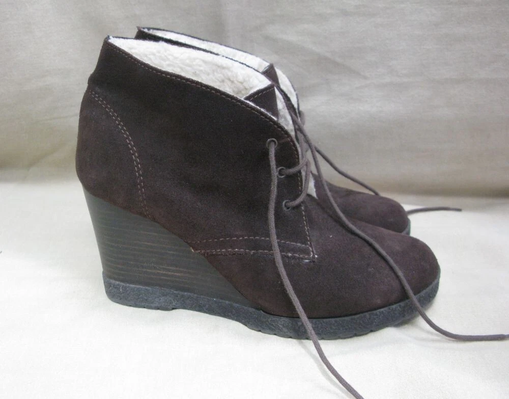 Low heel sales wedge ankle boots