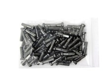 MTB Road BMX Bike 7075 Alloy Spoke Nipples 2.0mm 14G 5/8" 100 Pcs Metal Gray