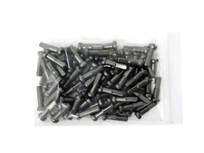 MTB Road BMX Bike 7075 Alloy Spoke Nipples 2.0mm 14G 5/8" 100 Pcs Metal Gray