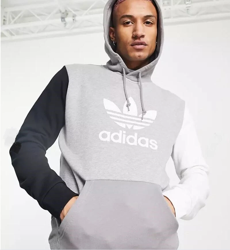 adidas blocked trefoil hoodie