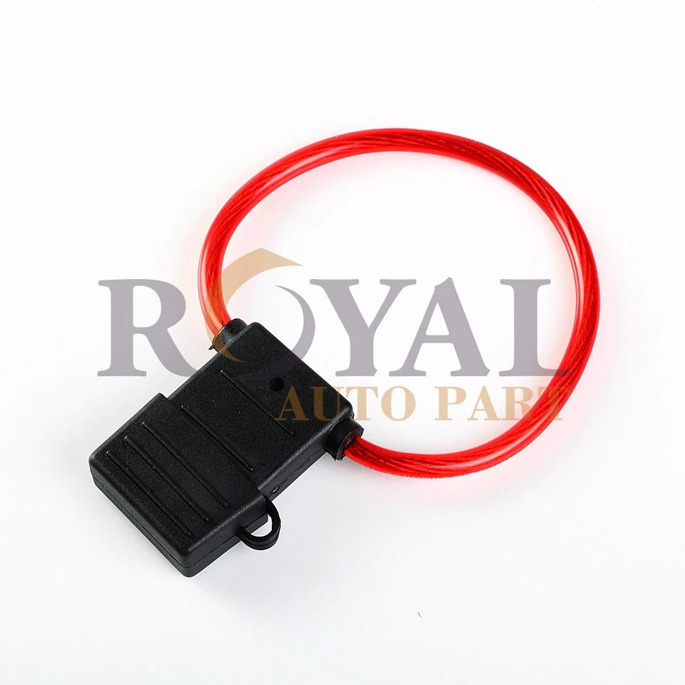 Suporte de fusível MAXI com tampa impermeável calibre 8 fio vermelho automotivo 12v - Imagem 2 de 3