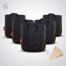 5 X PotKing Grow Bag  Pflanzsack Stofftopf Mi...