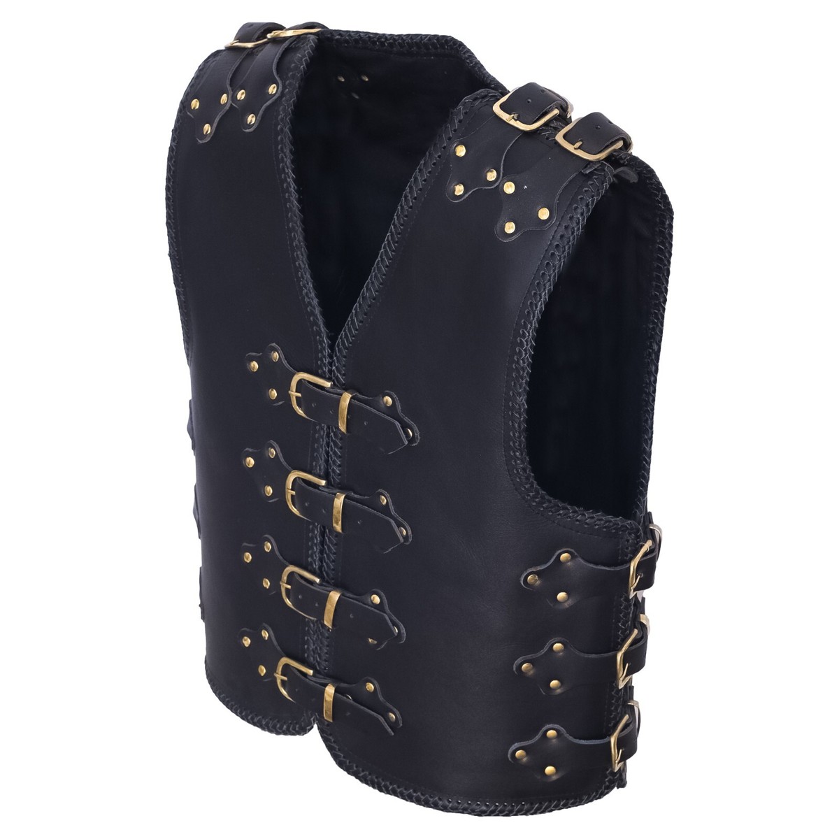 Australian Bikers Gear 4mm COWHIDE Leather Motorcycle Vest Heavy