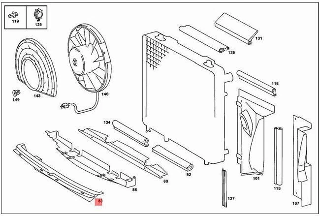 NEW COVERING MERCEDES W201 2015052288 ORIGINAL | eBay