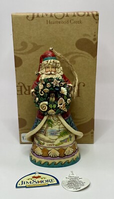 2009 Jim Shore Heartwood Creek BEACH SANTA Hanging Ornament  display picture 1