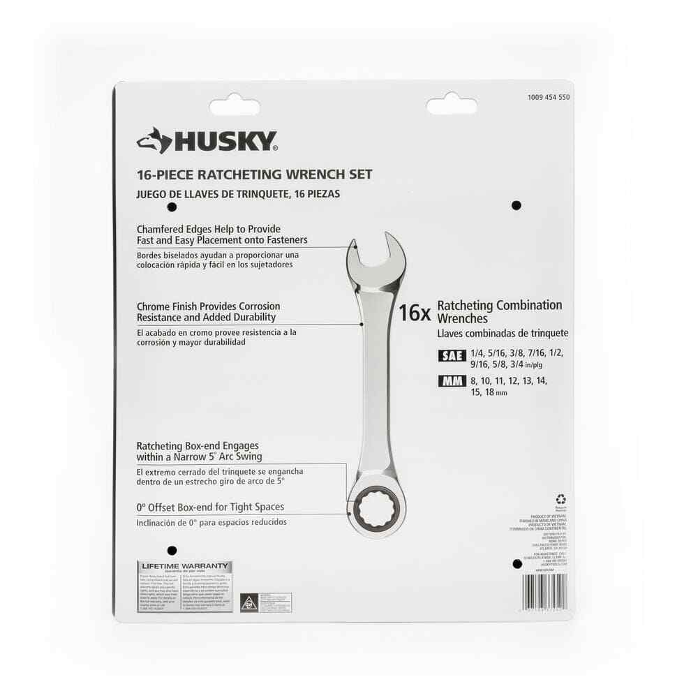 Husky SAE and Metric Ratcheting Wrench Set (16Piece) New eBay
