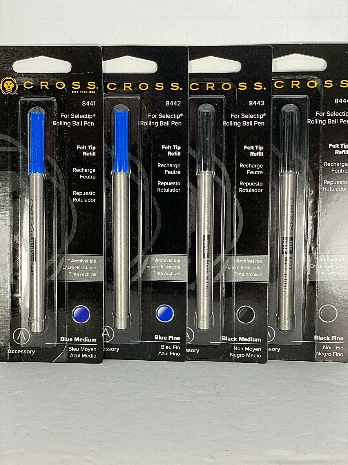 CROSS FELT TIP POROUS ROLLERBALL SELECTIP REFILLS 8422 8424 8441 8442